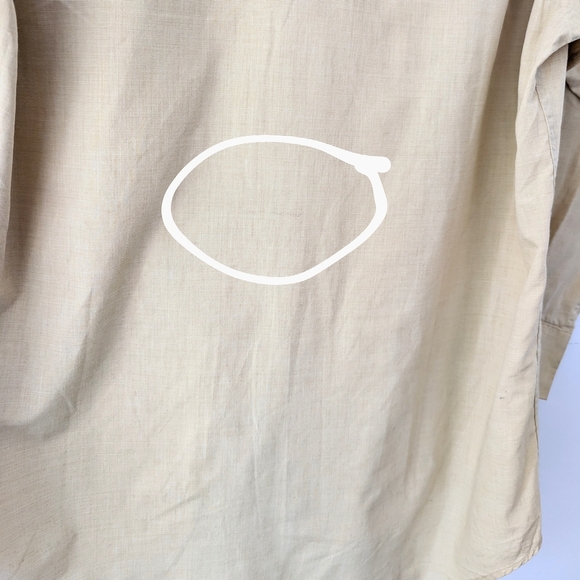 Christian Dior Men's Vintage Beigey-yellow Dress Shirt ~ Size 15 / 32-33 - Picture 8 of 9